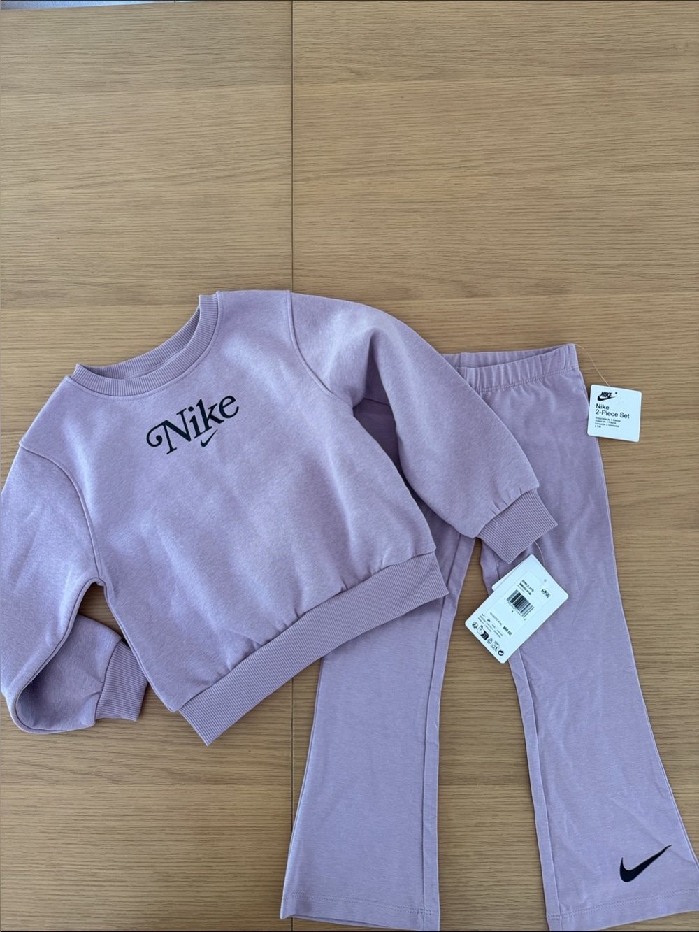 4T Nike Kids Plum Fog Sweatshirt & Leggings Set